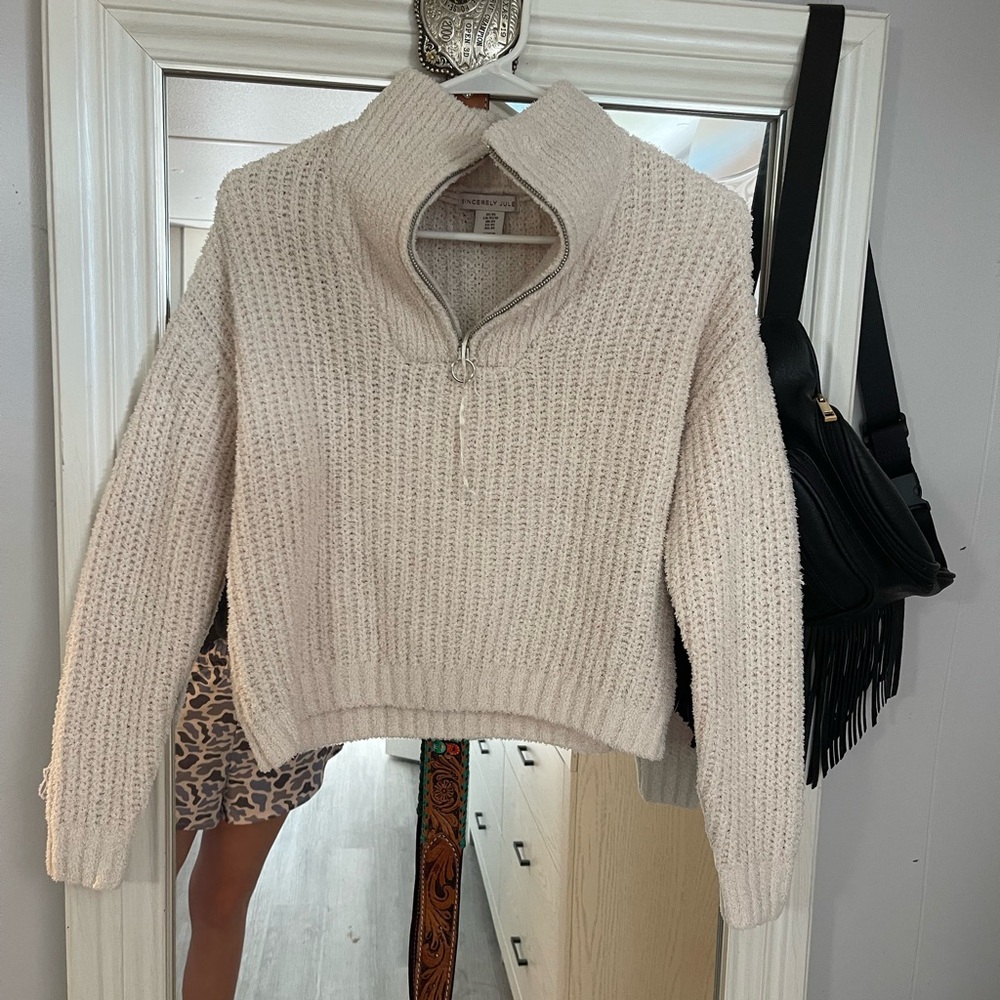 Women's Cream Sweater set with pants